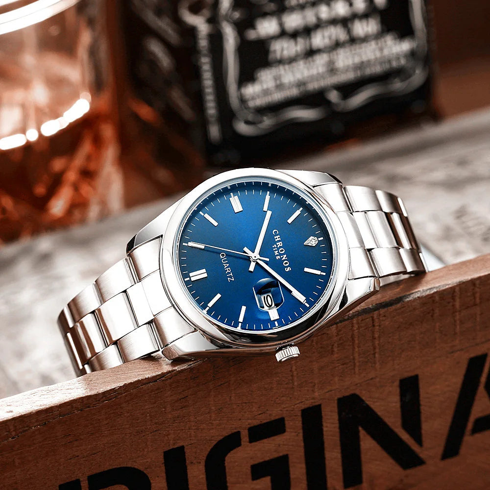 Top Brand Luxury Man Wristwatch Waterproof Luminous Date Men Watches Stainless Steel Quartz Men'S Watch Male Reloj