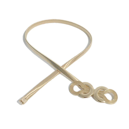 Belts for Women Gold Silver Dresses Elastic Stretch Female Waist Belts Metal Thin Ladies Dress Belts Cinturones Pasek