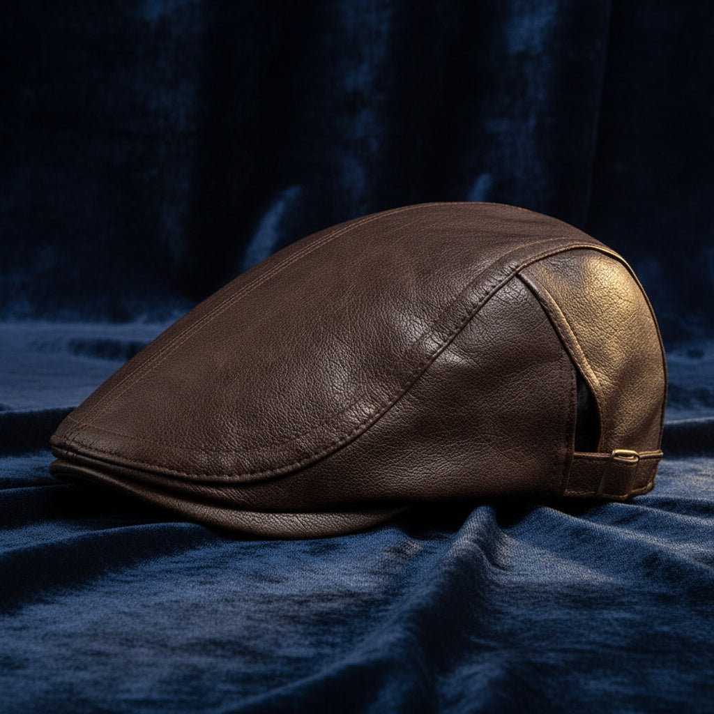 Fashion PU Leather Men Beret Autumn Winter Thicken Warm Women'S Hat Vintage Newsboy Caps Visor Cap Higher Quality Unisex Berets