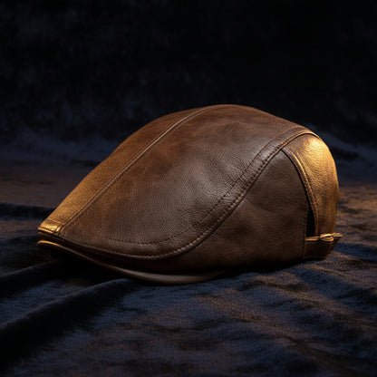 Fashion PU Leather Men Beret Autumn Winter Thicken Warm Women'S Hat Vintage Newsboy Caps Visor Cap Higher Quality Unisex Berets