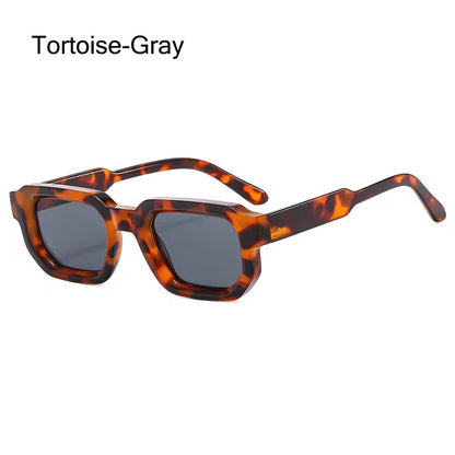 Men Vintage Rectangle Frame Sunglasses Fashion Retro Sun Glasses Luxury Brand Design UV400 Shades Eyewear Women Goggles