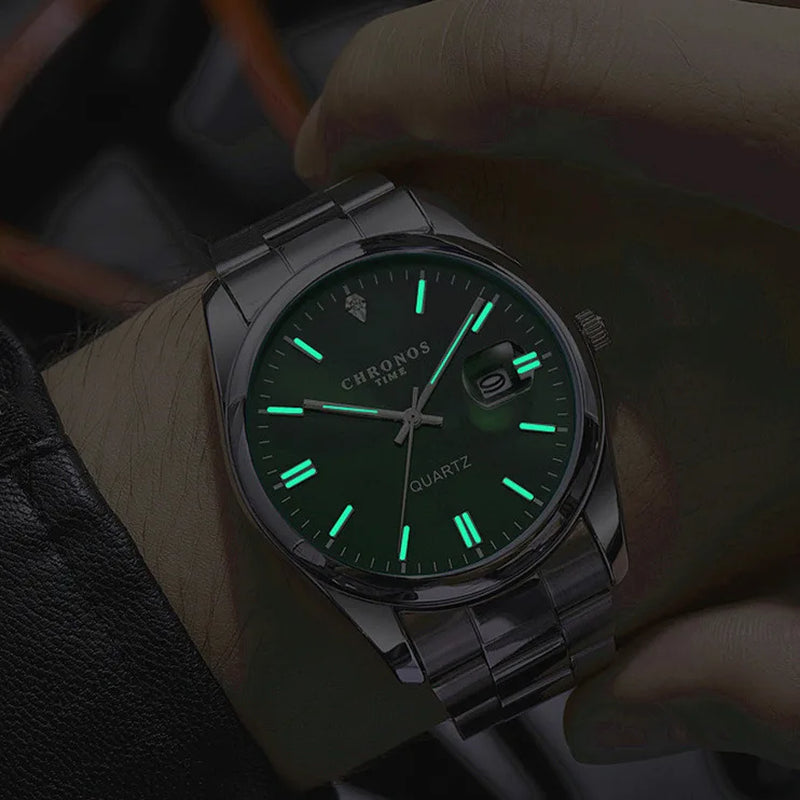 Top Brand Luxury Man Wristwatch Waterproof Luminous Date Men Watches Stainless Steel Quartz Men'S Watch Male Reloj