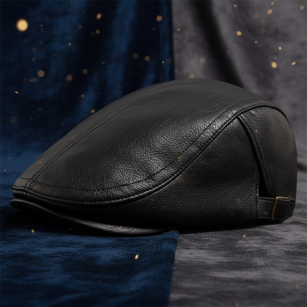 Fashion PU Leather Men Beret Autumn Winter Thicken Warm Women'S Hat Vintage Newsboy Caps Visor Cap Higher Quality Unisex Berets