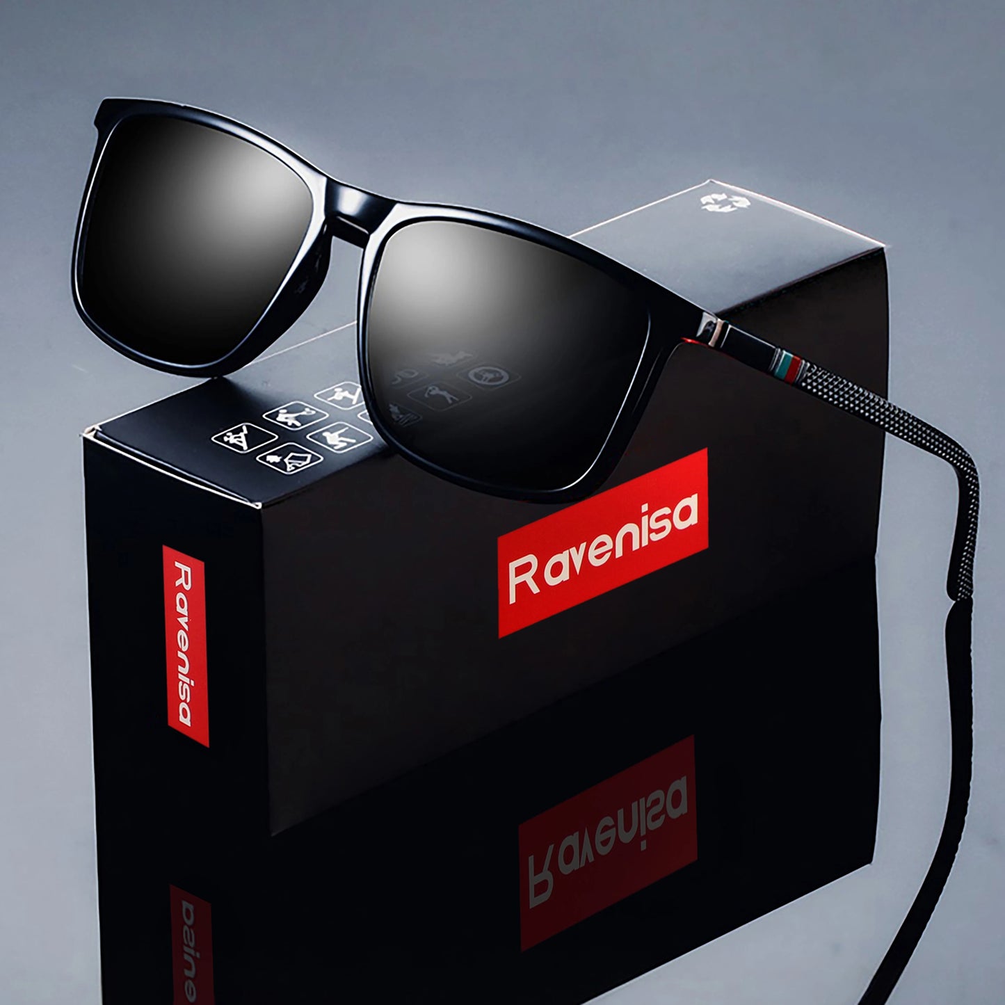 Fashion Square Polarized Sunglasses Man Driving Fishing Luxury Brand Designer UV400 Eyewear