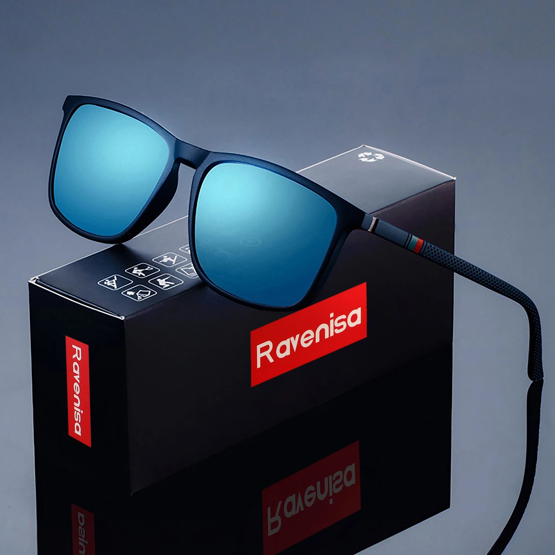 Fashion Square Polarized Sunglasses Man Driving Fishing Luxury Brand Designer UV400 Eyewear