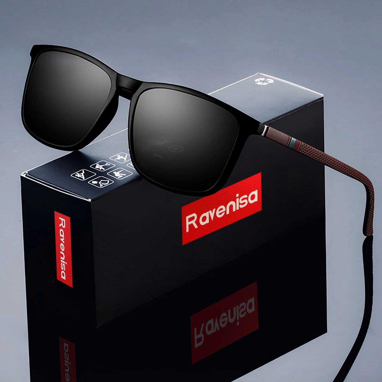 Fashion Square Polarized Sunglasses Man Driving Fishing Luxury Brand Designer UV400 Eyewear