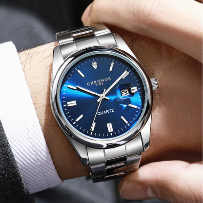 Top Brand Luxury Man Wristwatch Waterproof Luminous Date Men Watches Stainless Steel Quartz Men'S Watch Male Reloj