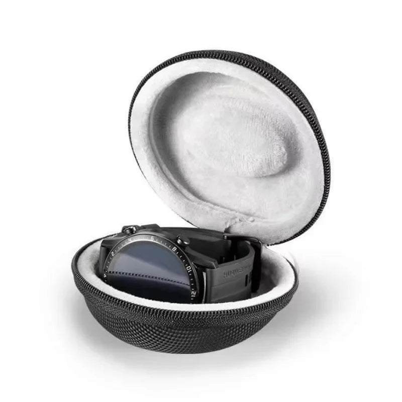 Portable EVA Single Watch Travel Case Watch Storage Organizer Box Watch Holder Waterproof for Smartwatches Zippered Container
