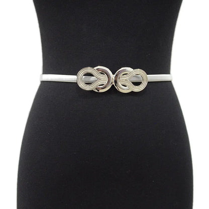 Belts for Women Gold Silver Dresses Elastic Stretch Female Waist Belts Metal Thin Ladies Dress Belts Cinturones Pasek