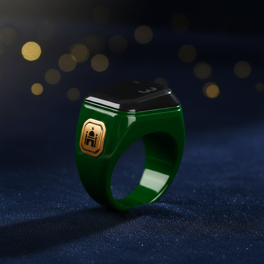 OLED Digital Smart Zikr Ring Counters Bluetooth App Tasbih Tally Counter for Muslims Prayer Time Vibration Reminder Alarm Clock