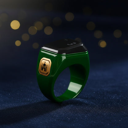 OLED Digital Smart Zikr Ring Counters Bluetooth App Tasbih Tally Counter for Muslims Prayer Time Vibration Reminder Alarm Clock