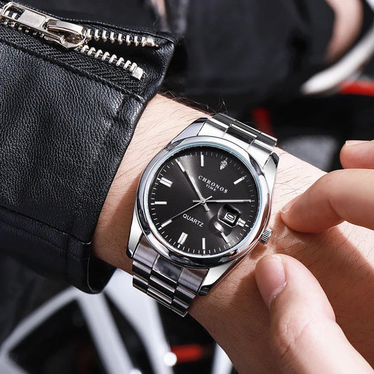 Top Brand Luxury Man Wristwatch Waterproof Luminous Date Men Watches Stainless Steel Quartz Men'S Watch Male Reloj